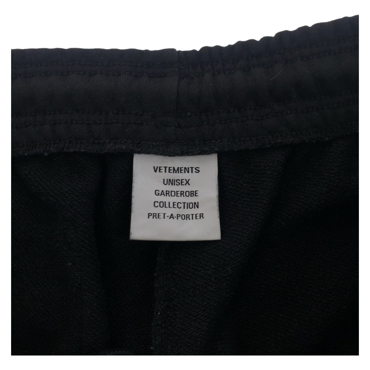 20376
VETEMENTS ヴェトモン ロゴ刺繍 サイズM ブラック 黒 コットン スウェットパンツ スーパーワイドパンツ メンズ AB