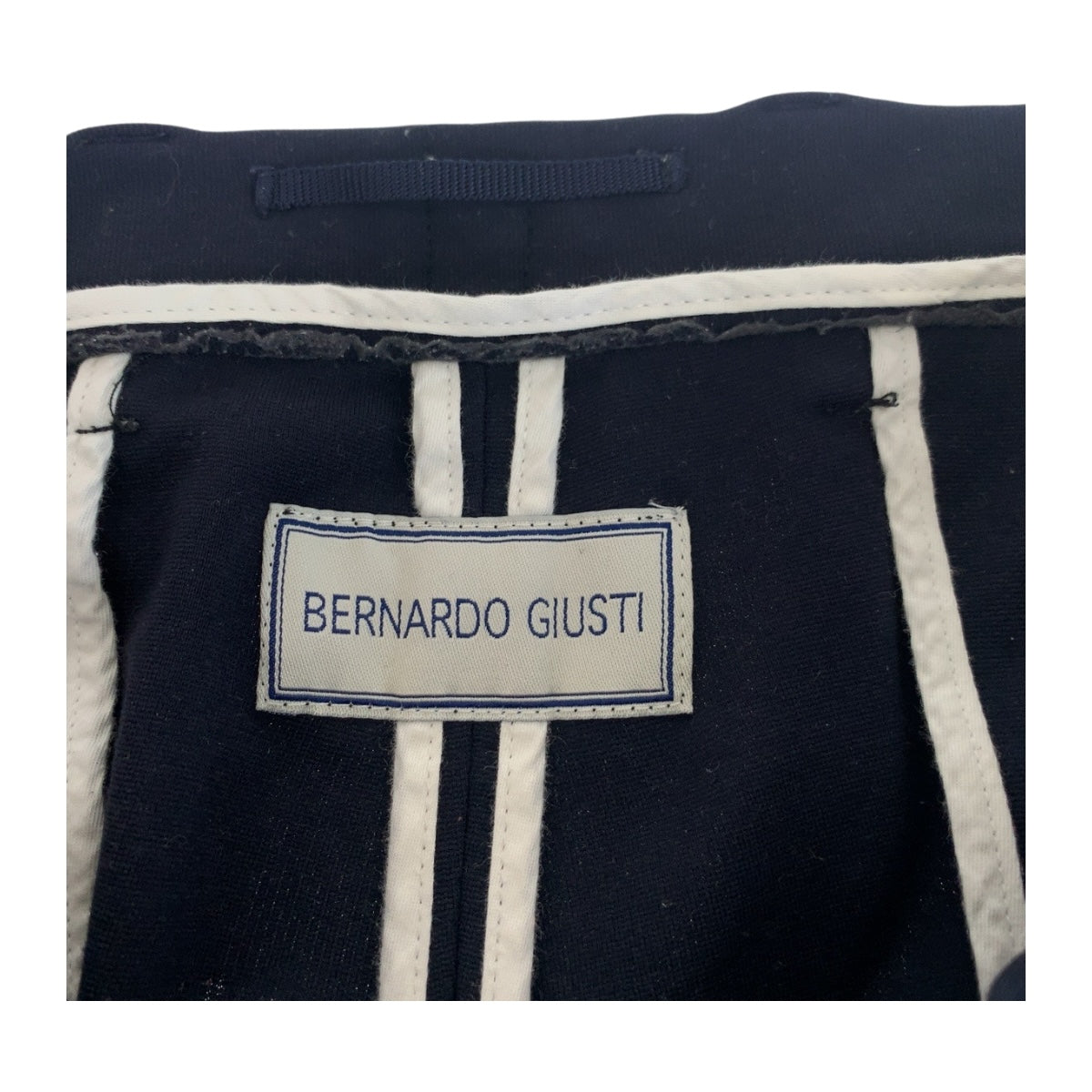 20377
BERNARDO GIUSTI ベルナルド ジュスティ サイズ48 ネイビー コットン パンツ スラックス ジャージー メンズ AB