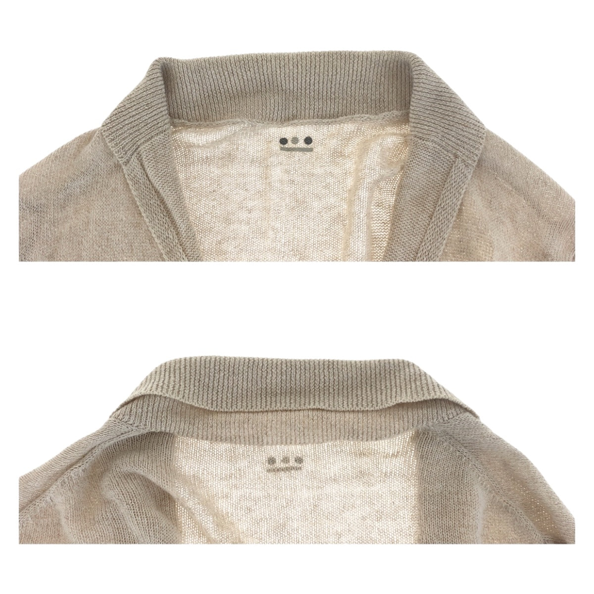 20379
three dots スリードッツ アイボリー 麻 カーディガン レディース AB