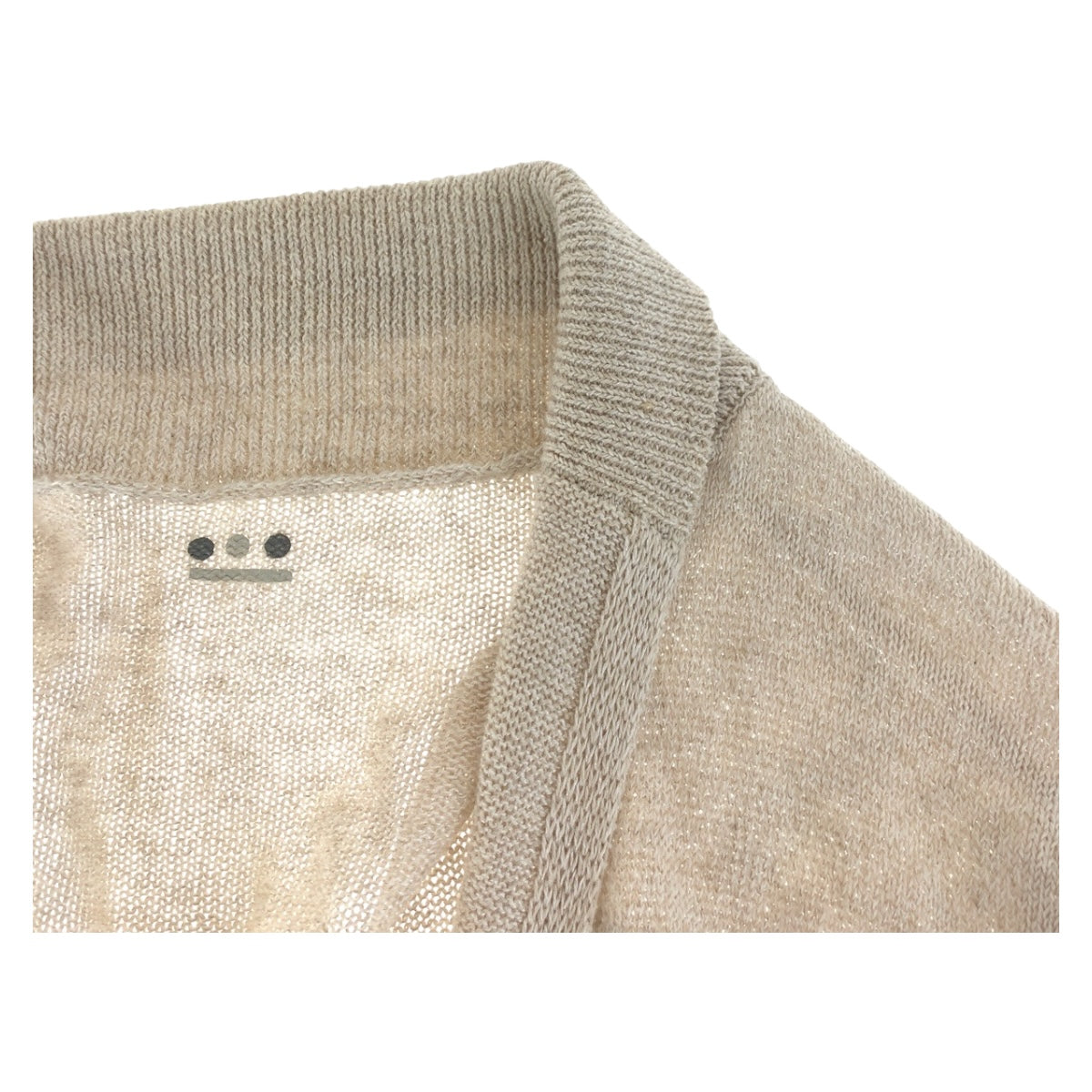 20379
three dots スリードッツ アイボリー 麻 カーディガン レディース AB