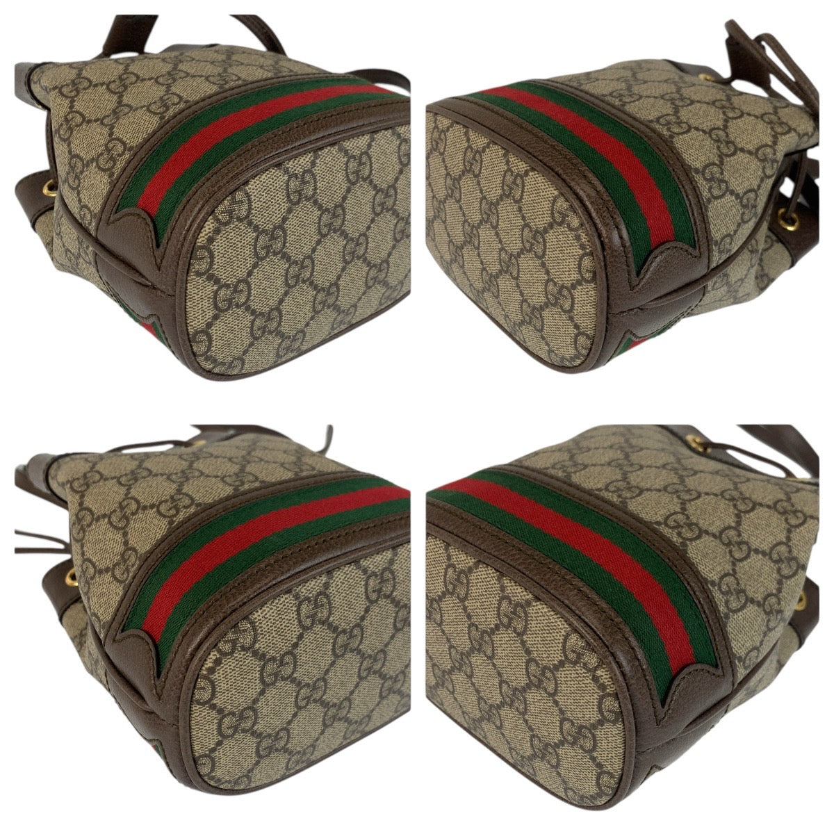 20380
GUCCI Ophidia Tassel Brown Gold Hardware GG Supreme Canvas / Leather 550620 Shoulder Bag Pochette Drawstring Women's ABP
