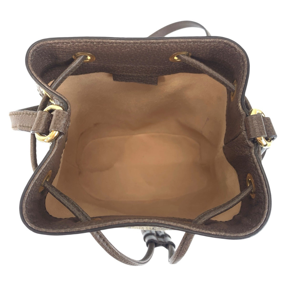 20380
GUCCI Ophidia Tassel Brown Gold Hardware GG Supreme Canvas / Leather 550620 Shoulder Bag Pochette Drawstring Women's ABP