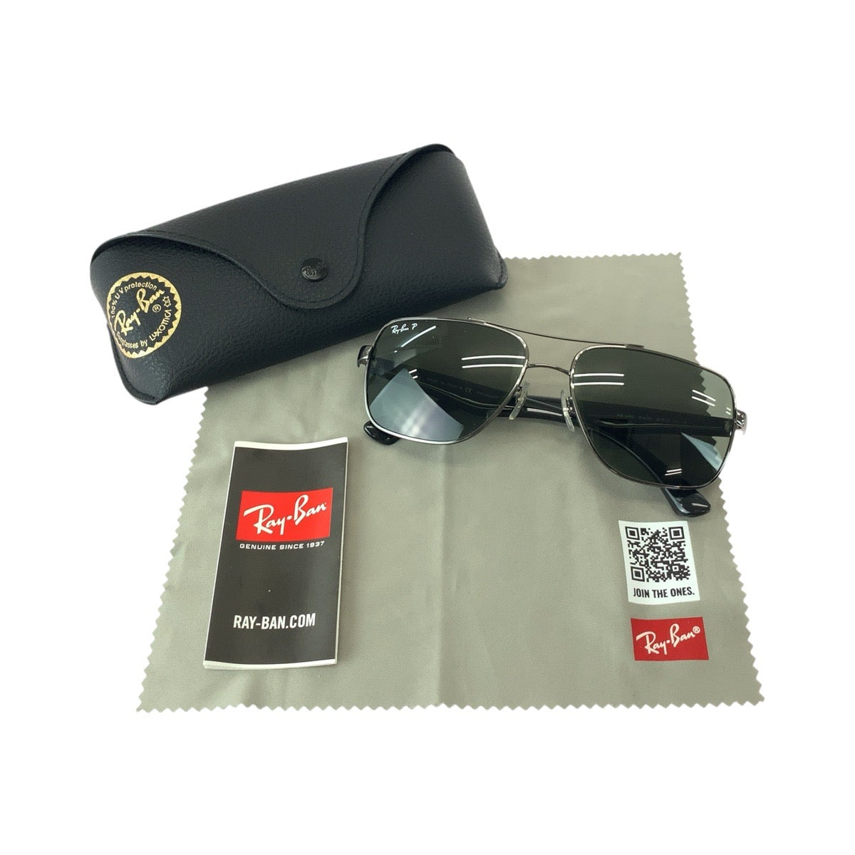 20383
Ray-Ban レイバン ブラック グリーン プラスチック RB3483 サングラス 男女兼用 スクエア メンズ A12