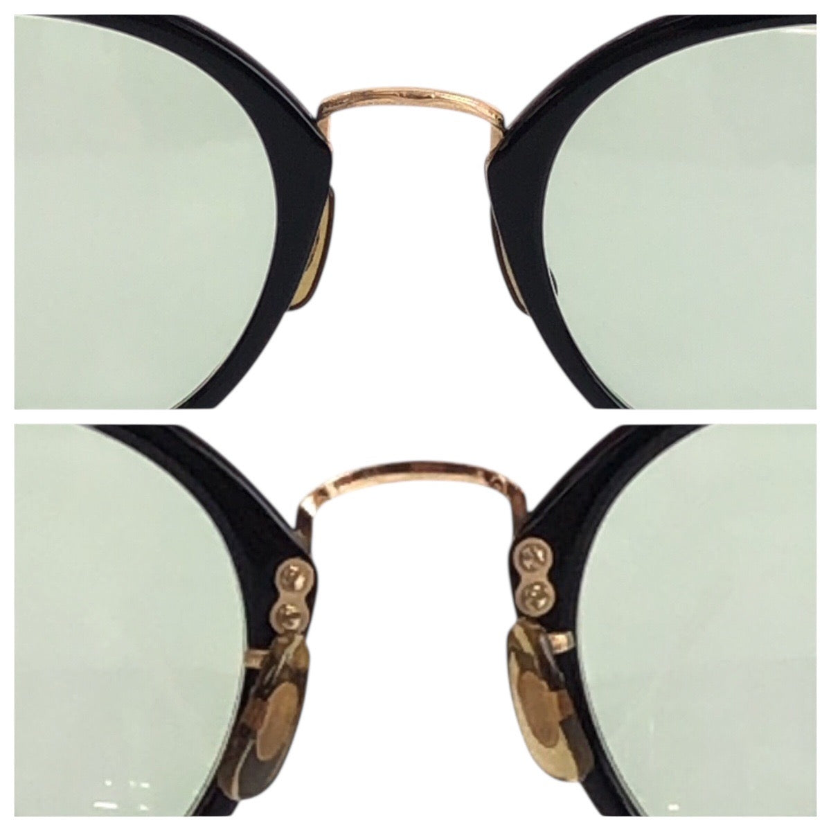 20386
OLIVER PEOPLES オリバーピープルズ ブラック 黒 ゴールド金具 メタル 49□23 145 サングラス 男女兼用 ウェリントン メンズ A12