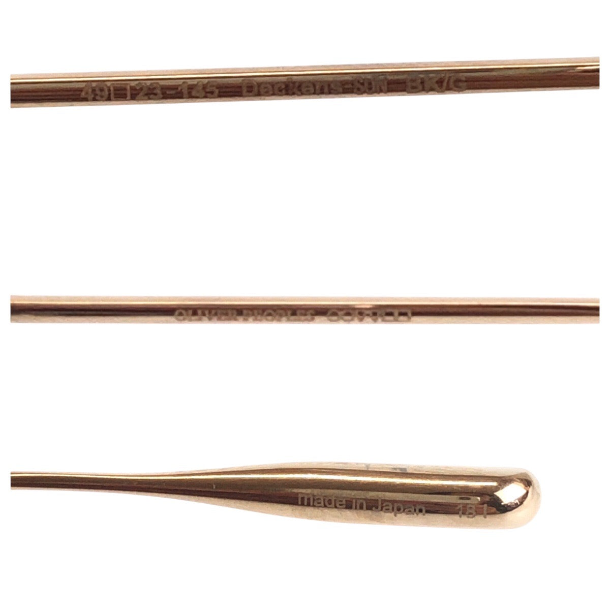 20386
OLIVER PEOPLES オリバーピープルズ ブラック 黒 ゴールド金具 メタル 49□23 145 サングラス 男女兼用 ウェリントン メンズ A12