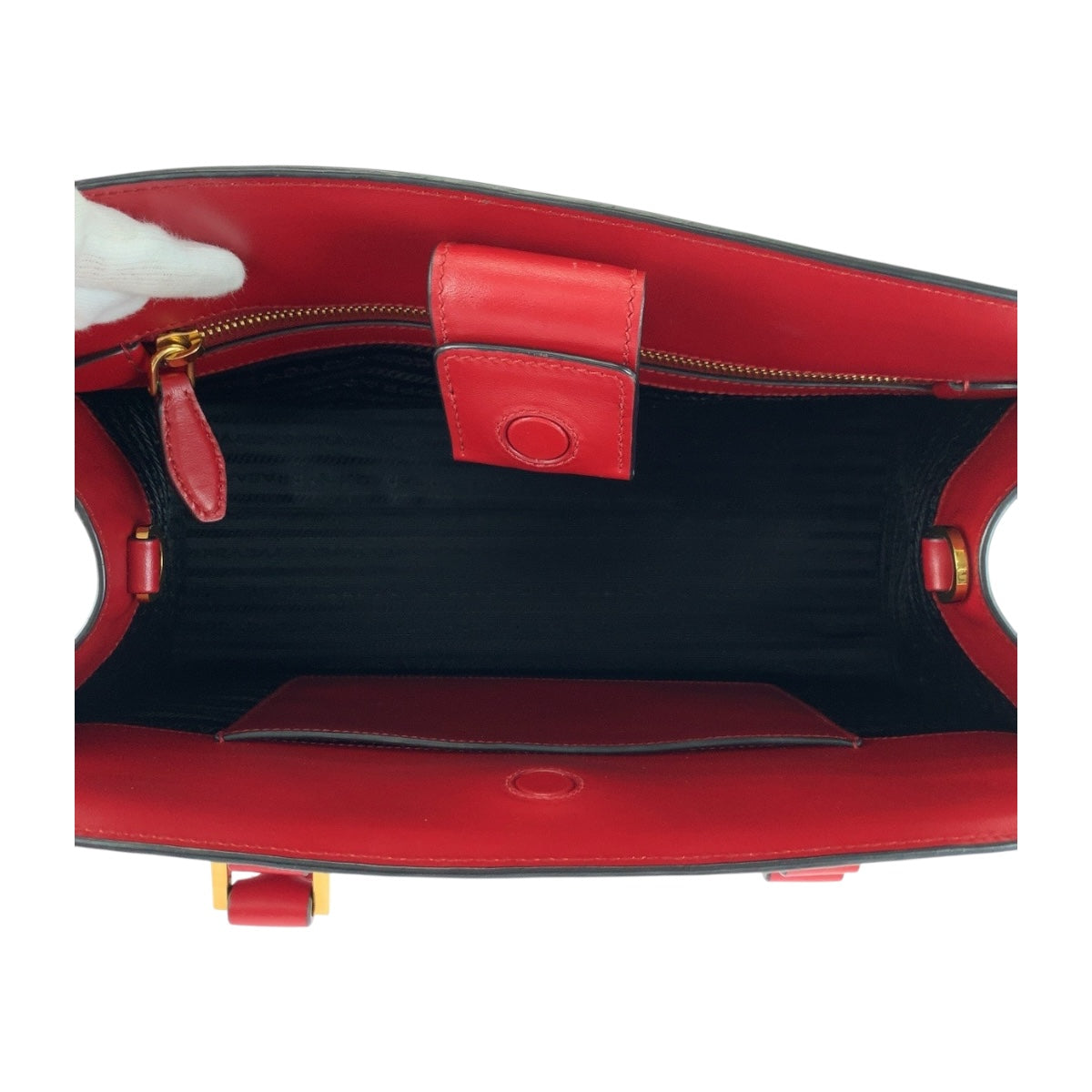 20387
PRADA プラダ サフィアーノ レッド ゴールド金具 レザー 1BA118 ハンドバッグ トートバッグ レディース A80