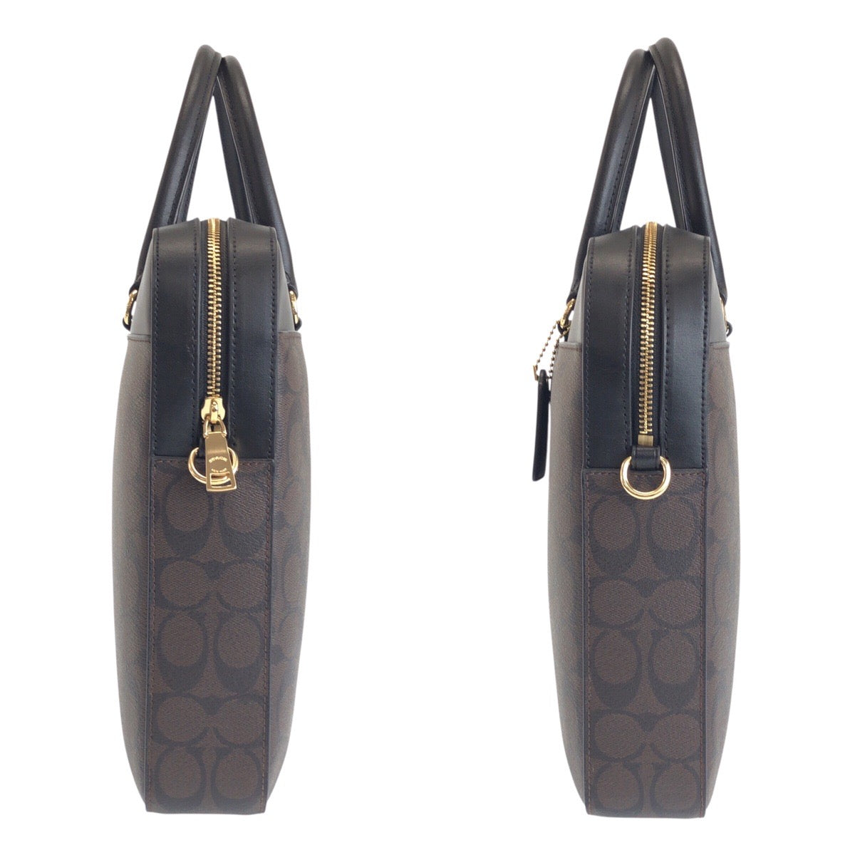 20389
COACH コーチ シグネチャー ブラウン ブラック ゴールド金具 レザー F39023 ビジネスバッグ ブリーフケース 男女兼用 レディース S24