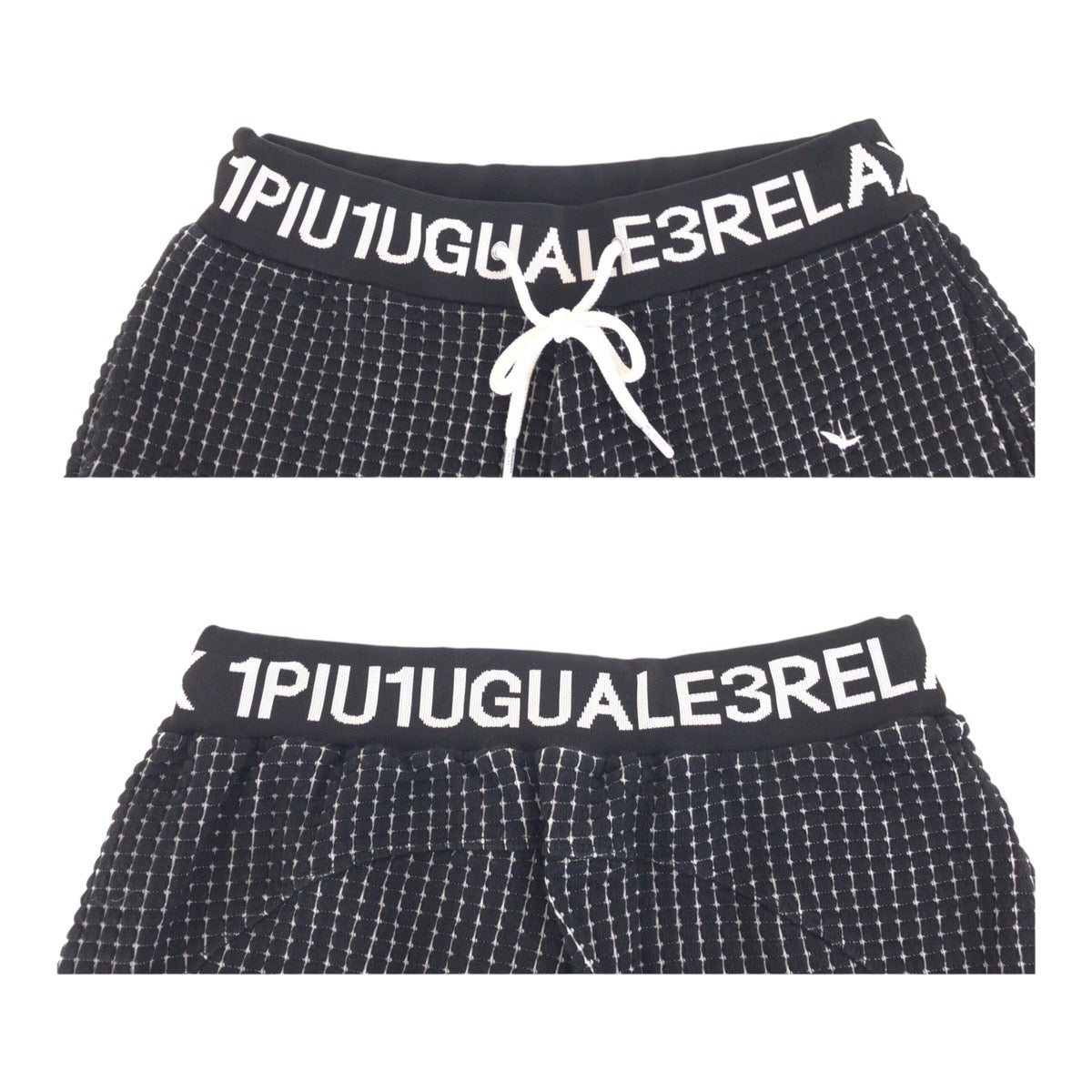 20393
1piu1uguale3 RELAX ウノピゥウノウグァーレトレ リラックス サイズXL ブラック ホワイト コットン / ポリエステル ショートパンツ ハーフパンツ メンズ ABP