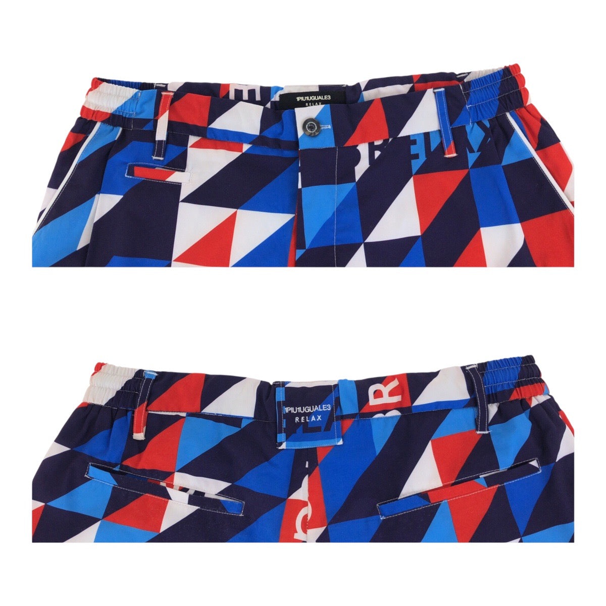 20395
1piu1uguale3 RELAX ウノピゥウノウグァーレトレ リラックス ゴルフ サイズXL ブルー レッド ホワイト ポリエステル ショートパンツ ハーフパンツ メンズ A