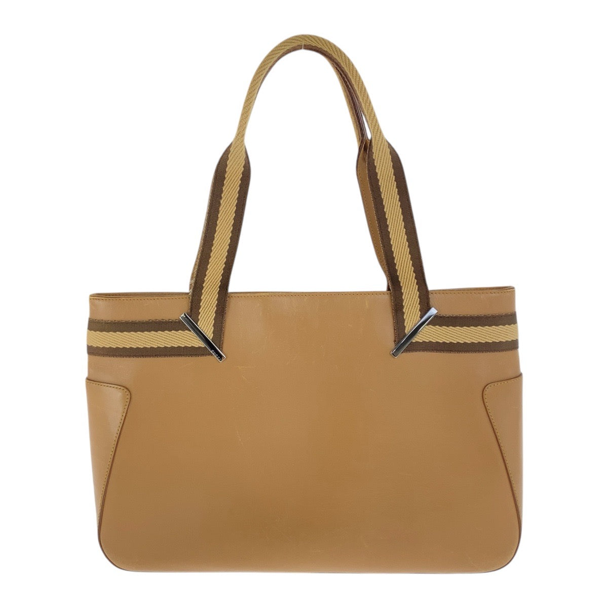 20400
GUCCI Sherry Beige Brown Silver Hardware Leather 73983 Tote Bag Shoulder Bag Women's AB25