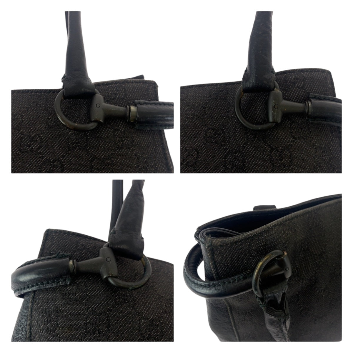 20401
GUCCI Black GG Canvas 101971 Tote Bag Shoulder Bag Ladies AB25