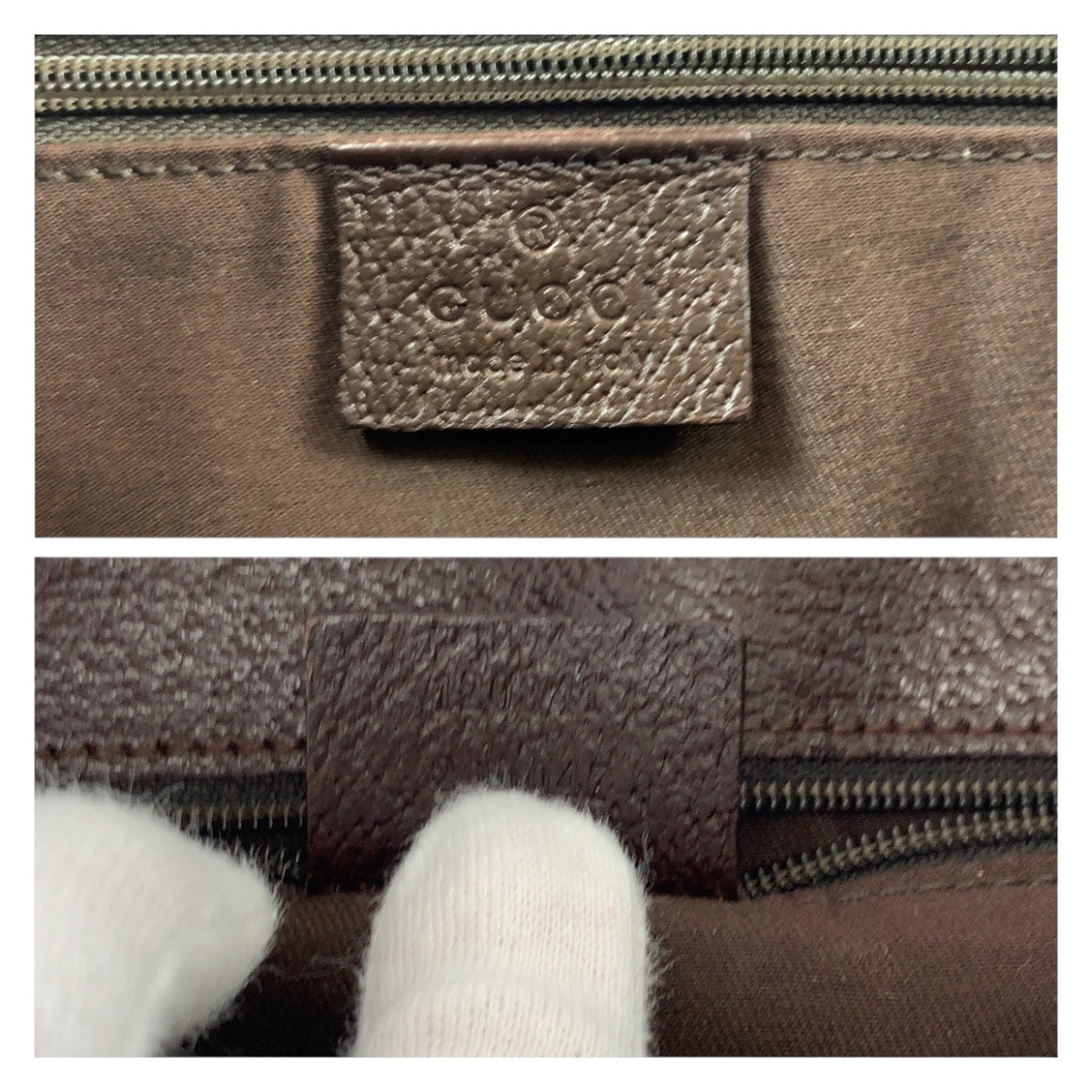 20402
GUCCI Brown Beige Silver Hardware GG Canvas 120811 Shoulder Bag Women's AB25