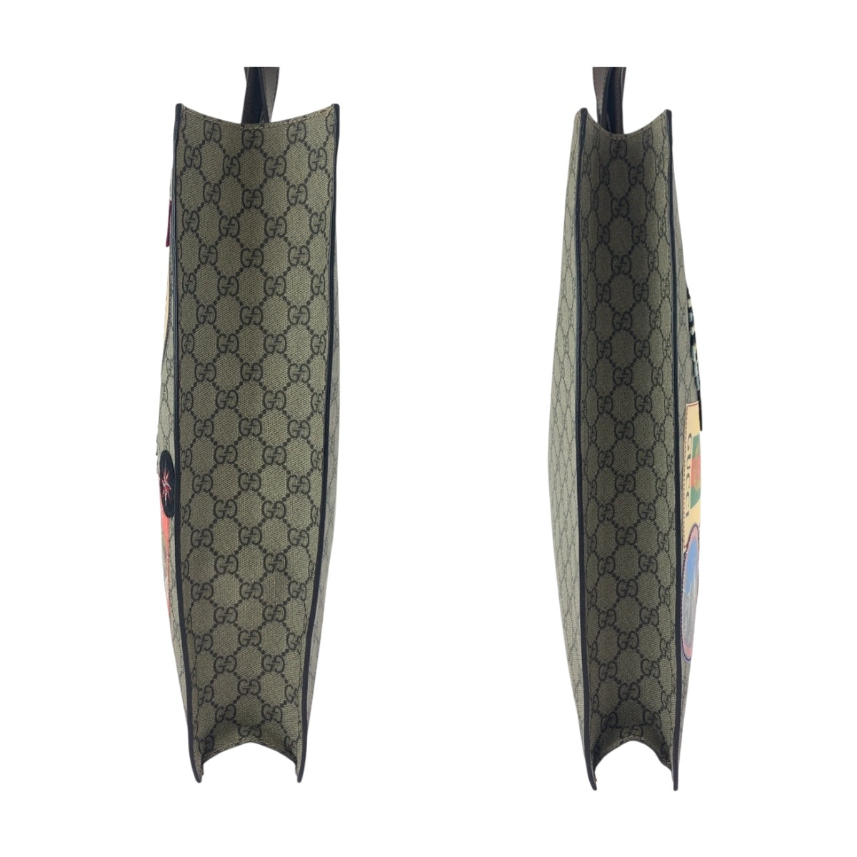 20407
GUCCI グッチ エンブロイダリー クーリエ アップリケ ベージュ マルチカラー GGスプリームキャンバス 474084 トートバッグ レディース A110