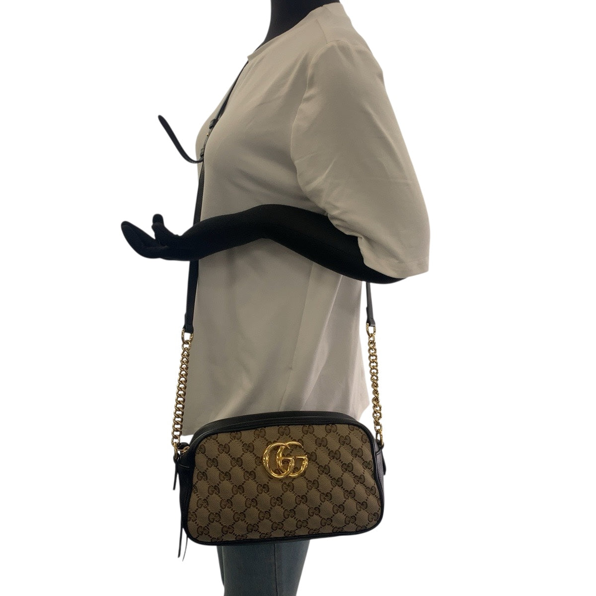 20408
GUCCI GG Marmont Quilted Beige Brown Gold Hardware GG Canvas 447632 Shoulder Bag Ladies ABP85