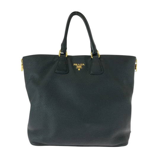 20413
PRADA プラダ ヴィッテロダイノ ブラック 黒 ゴールド金具 レザー BN2419 トートバッグ ハンドバッグ レディース AB68
