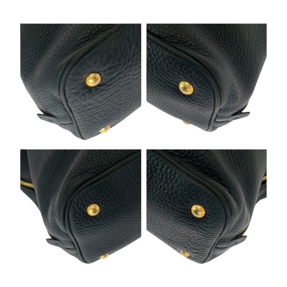 20413
PRADA プラダ ヴィッテロダイノ ブラック 黒 ゴールド金具 レザー BN2419 トートバッグ ハンドバッグ レディース AB68