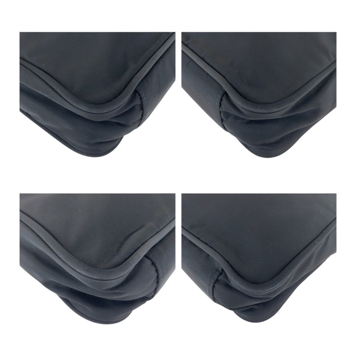 20414
PRADA プラダ テスート 三角ロゴプレート ブラック 黒 ゴールド金具 ナイロン / レザー トートバッグ ショルダーバッグ レディース AB32