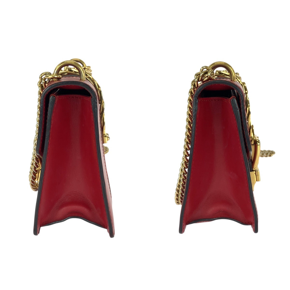 20415
GUCCI グッチ シルヴィ レッド ゴールド金具 レザー 431666 ショルダーバッグ チェーンショルダーバッグ レディース AB50