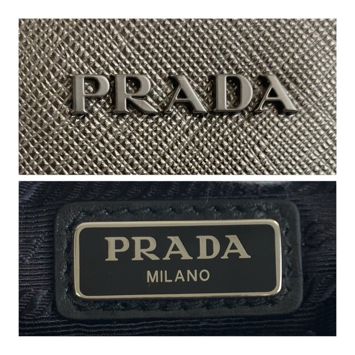 20418
PRADA プラダ サフィアーノ 花柄 ロゴ ブラック レッド シルバー金具 レザー クラッチバッグ セカンドバッグ メンズ A54