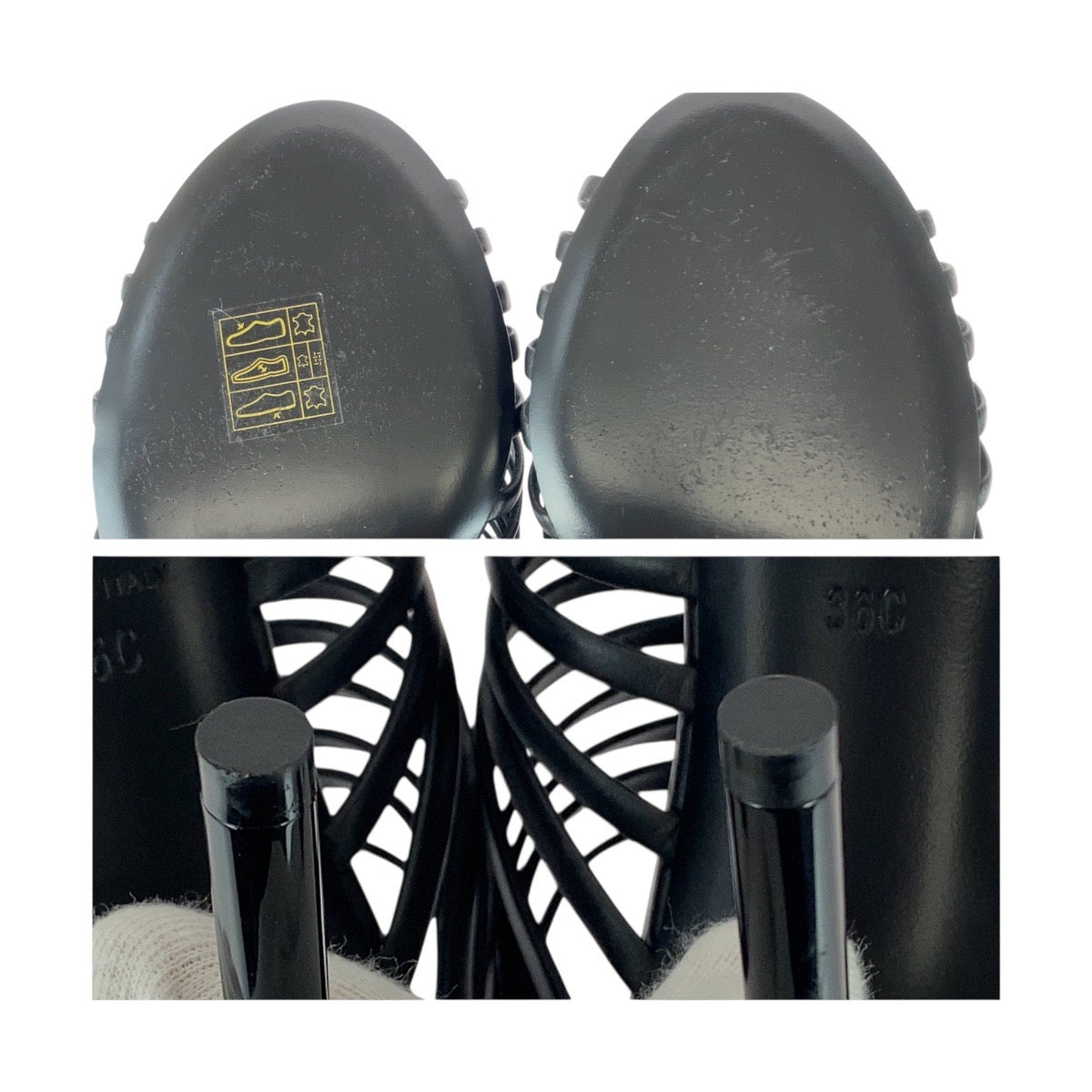 20419
CHANEL シャネル ココマーク サイズ36C ブラック 黒 ゴールド金具 レザー G33708 パンプス ハイヒール レディース SA68