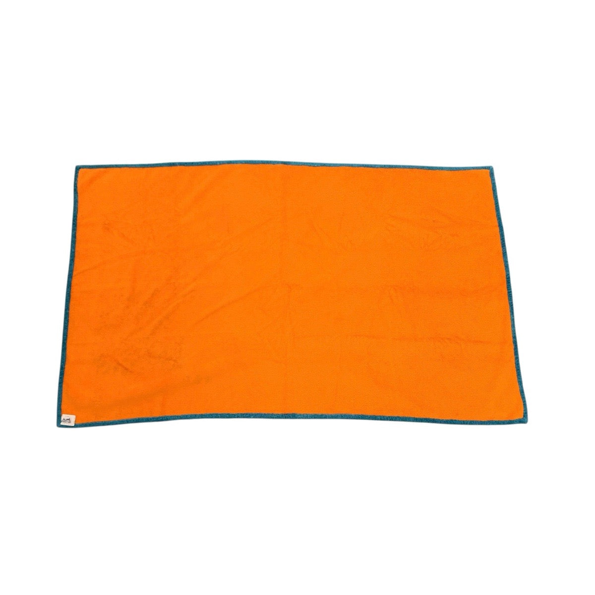 20423
HERMES エルメス レオパード 豹 オレンジ ミントグリーン コットン ビーチタオル タオルケット レディース A50