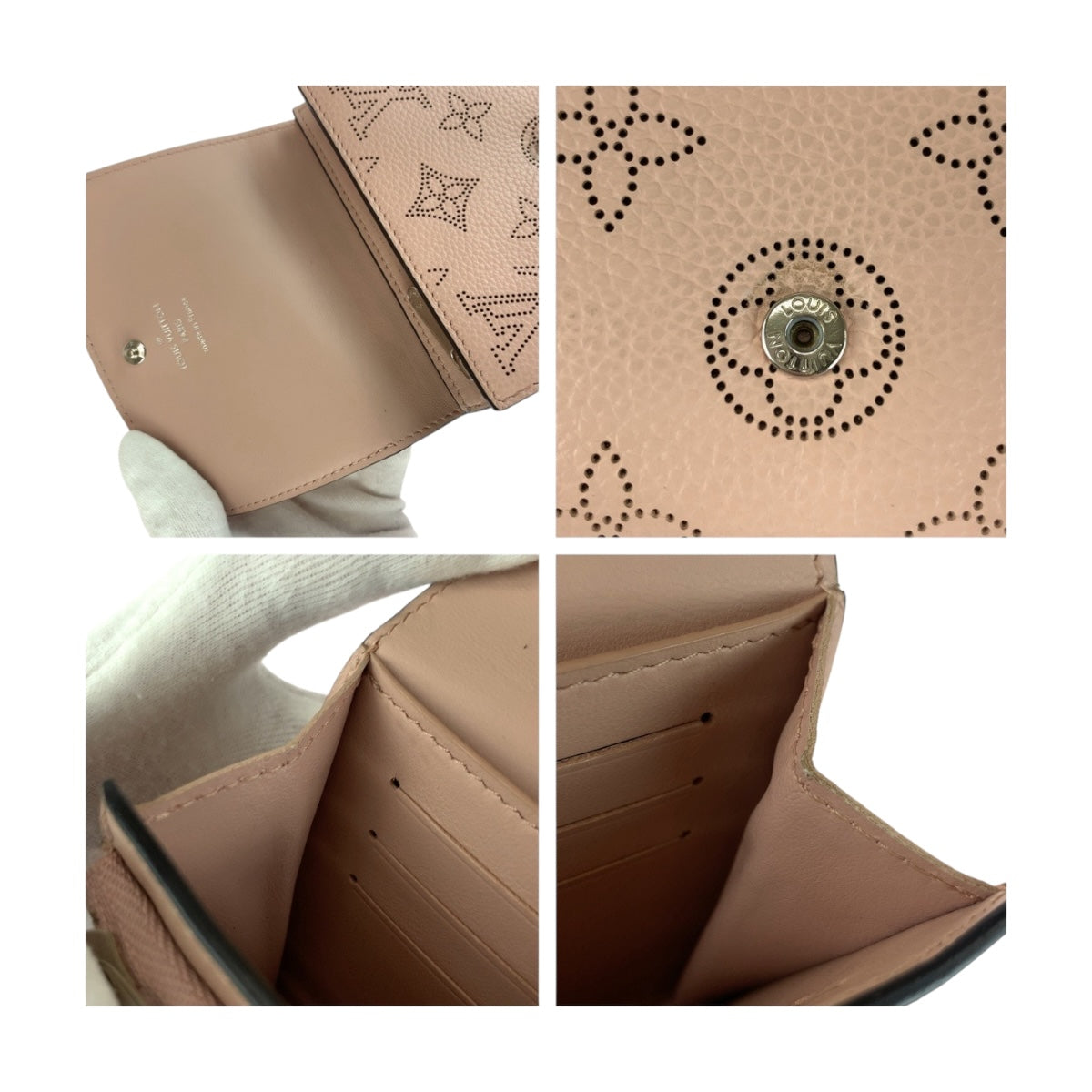 20424
LOUIS VUITTON ルイヴィトン モノグラム マヒナ ポルトフォイユ イリス マグノリア シルバー金具 レザー M62541 折財布 コンパクトウォレット レディース ABP38