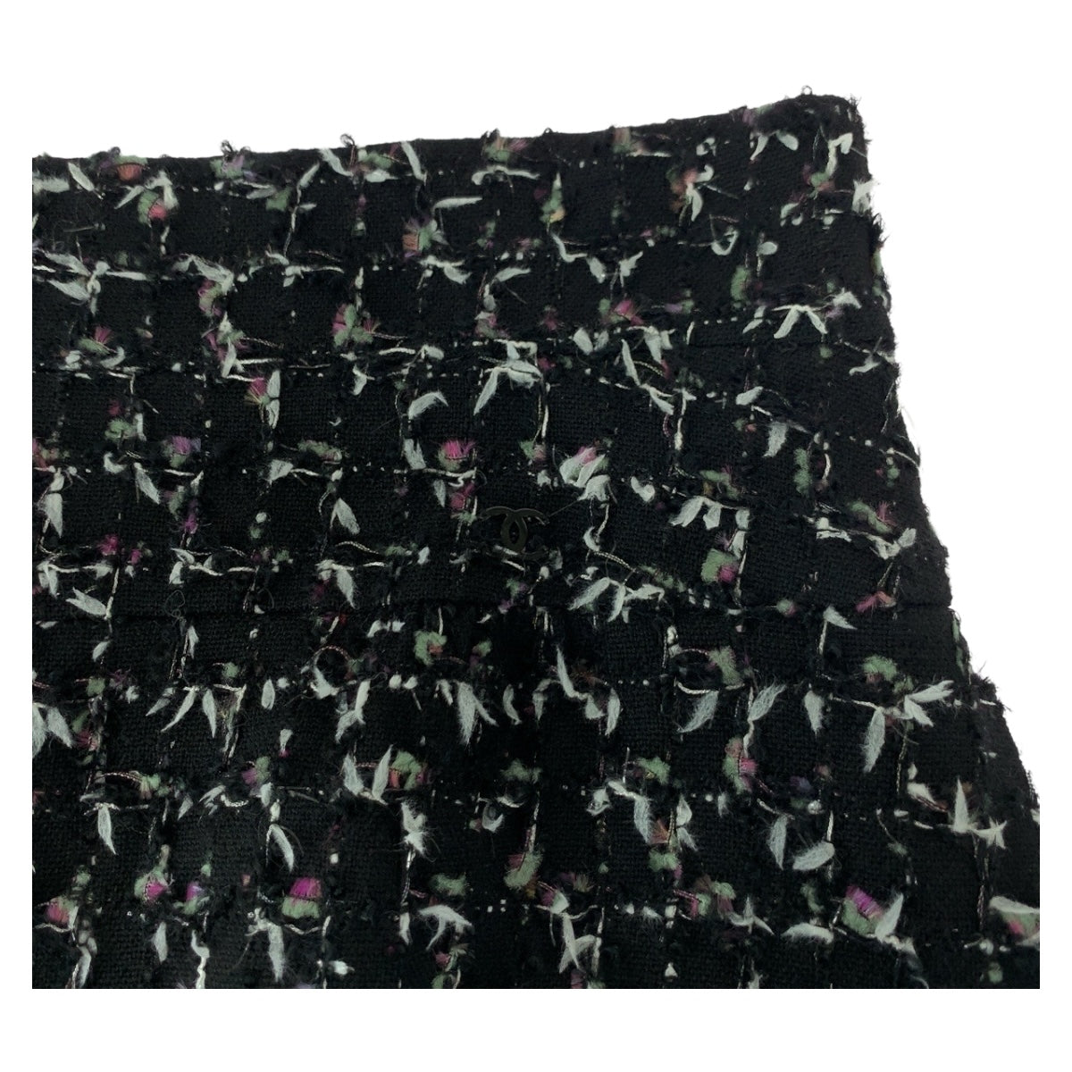 20427
CHANEL シャネル ツイード ココマーク サイズ38 ブラック 黒 ピンク ブラック金具 ウール P29310V19329 スカート レディース A60