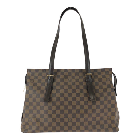 20428
LOUIS VUITTON ルイヴィトン ダミエ エベヌ チェルシー ブラウン ゴールド金具 PVC / レザー N51119 トートバッグ ショルダーバッグ レディース ABP