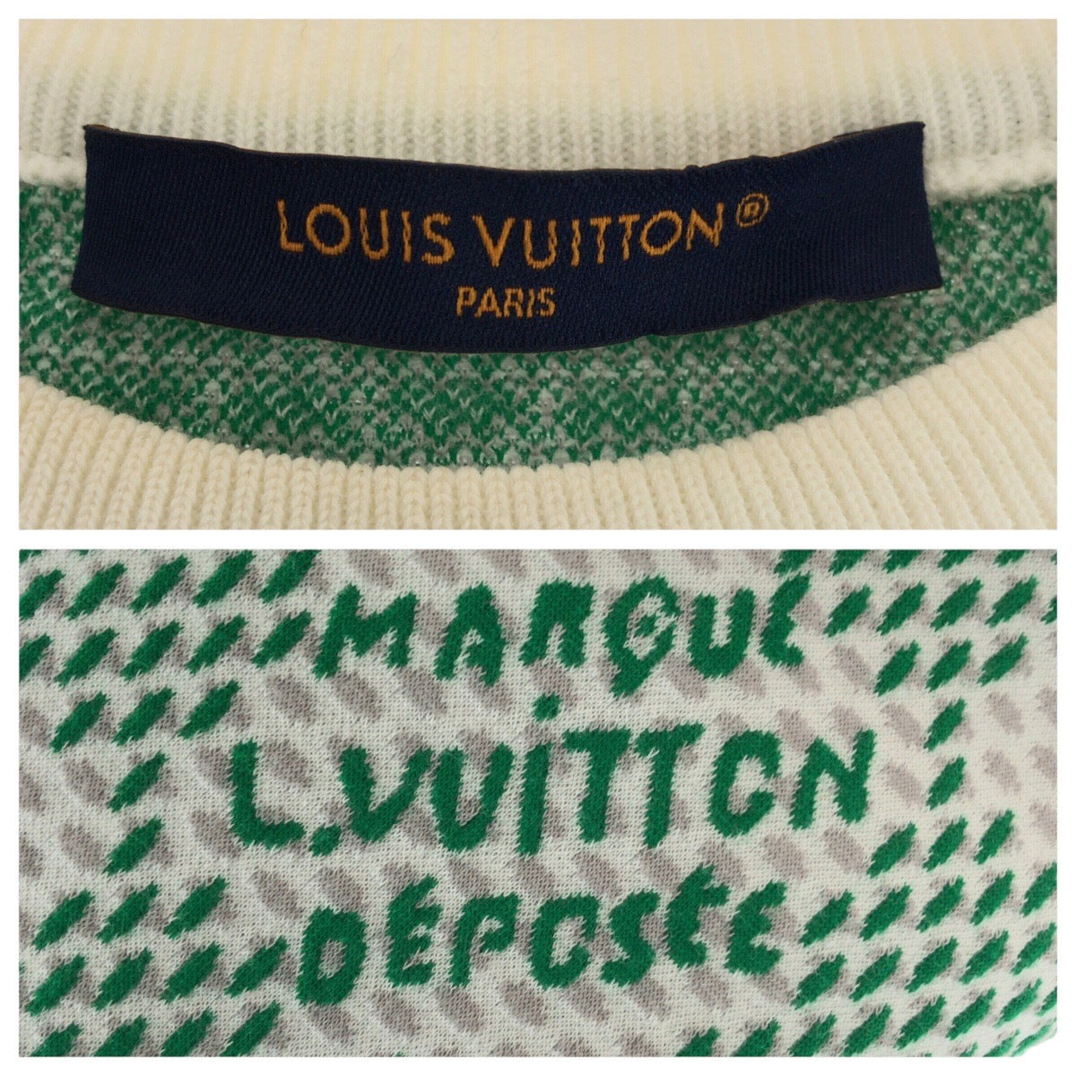 20430
LOUIS VUITTON ルイヴィトン ダミエ サイズM ホワイト グリーン グレー コットン / ナイロン RM241 llM HQY92W スウェットシャツ トレーナー メンズ A80