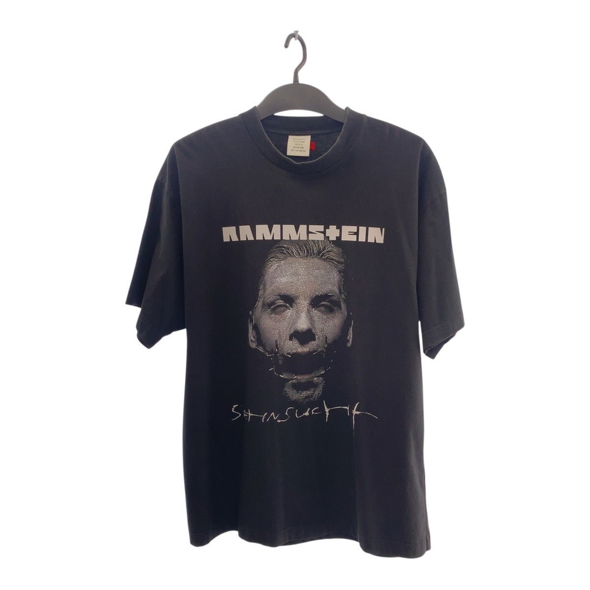 20432
VETEMENTS ヴェトモン ラムシュタイン サイズXS ブラック 黒 グレー コットン MAH18TR27 半袖Ｔシャツ メンズ AB70