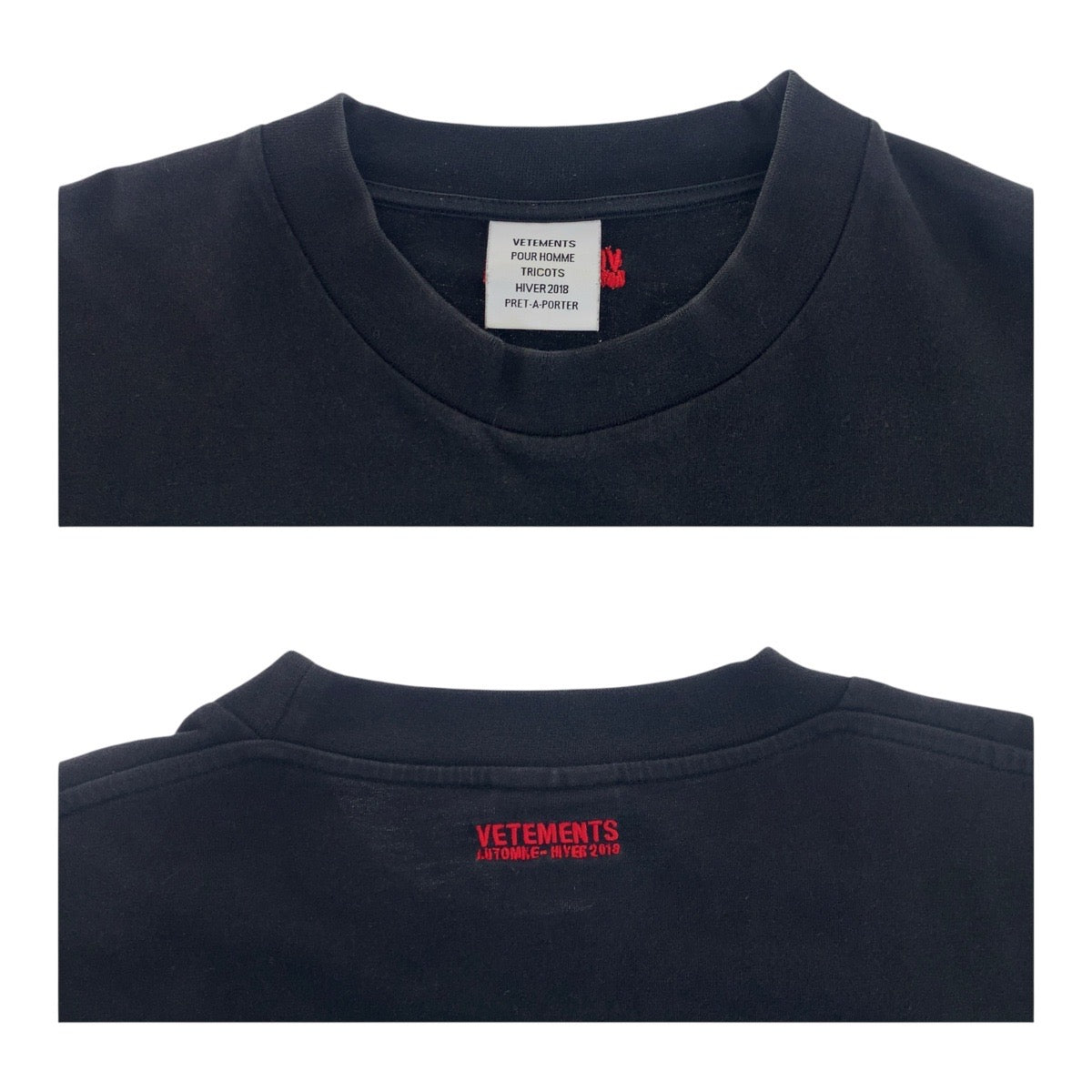 20432
VETEMENTS ヴェトモン ラムシュタイン サイズXS ブラック 黒 グレー コットン MAH18TR27 半袖Ｔシャツ メンズ AB70