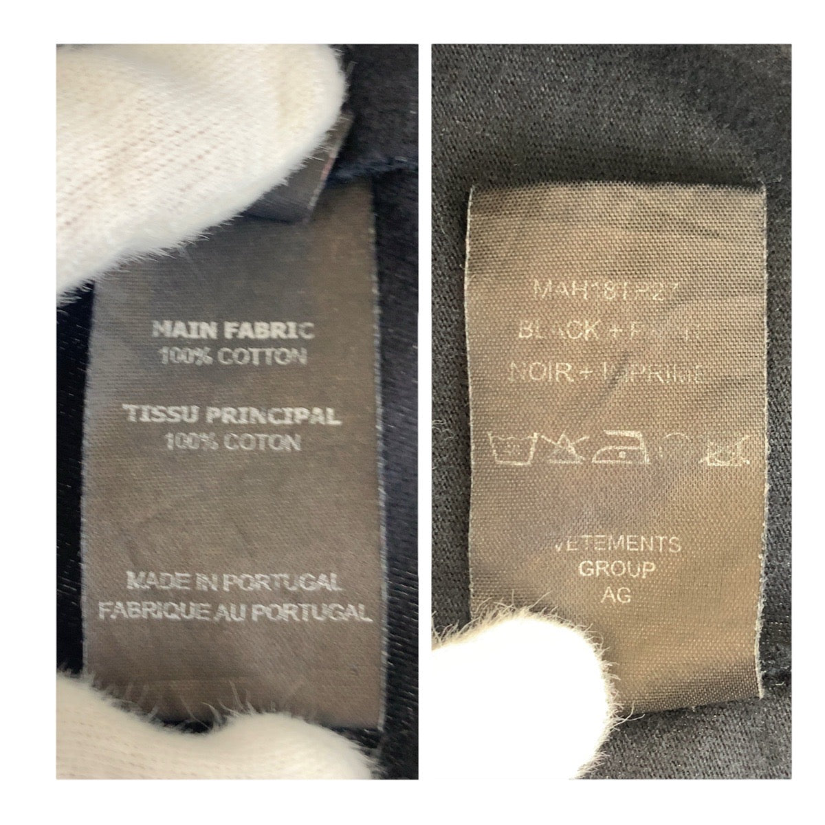 20432
VETEMENTS ヴェトモン ラムシュタイン サイズXS ブラック 黒 グレー コットン MAH18TR27 半袖Ｔシャツ メンズ AB70