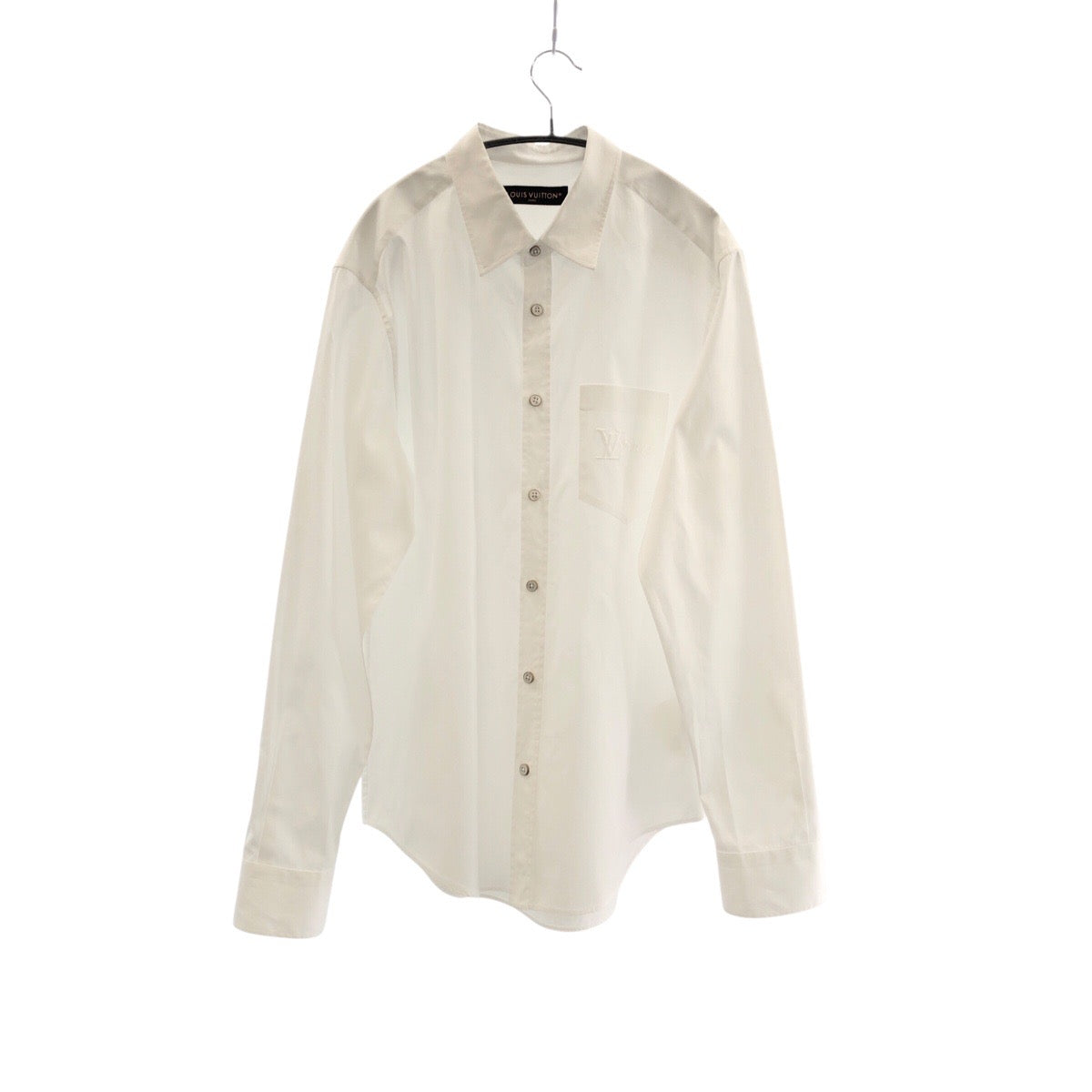 20436
LOUIS VUITTON ルイヴィトン LVロゴ刺繍 ホワイト コットン / ポリエステル RM242 長袖シャツ メンズ A74