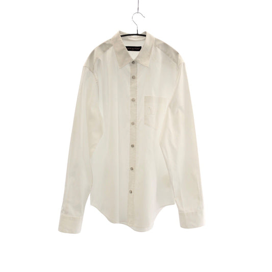 20436
LOUIS VUITTON ルイヴィトン LVロゴ刺繍 ホワイト コットン / ポリエステル RM242 長袖シャツ メンズ A74