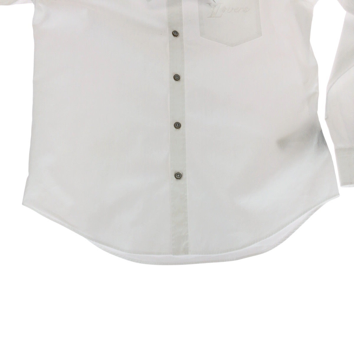 20436
LOUIS VUITTON ルイヴィトン LVロゴ刺繍 ホワイト コットン / ポリエステル RM242 長袖シャツ メンズ A74