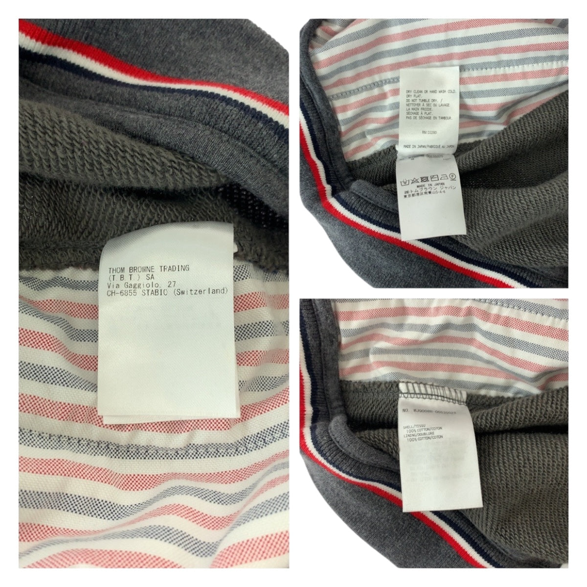 20439
THOM BROWNE トムブラウン 4BAR サイズ1 グレー ホワイト コットン MJQ008H 00535461 パンツ スウェットパンツ メンズ ABP25