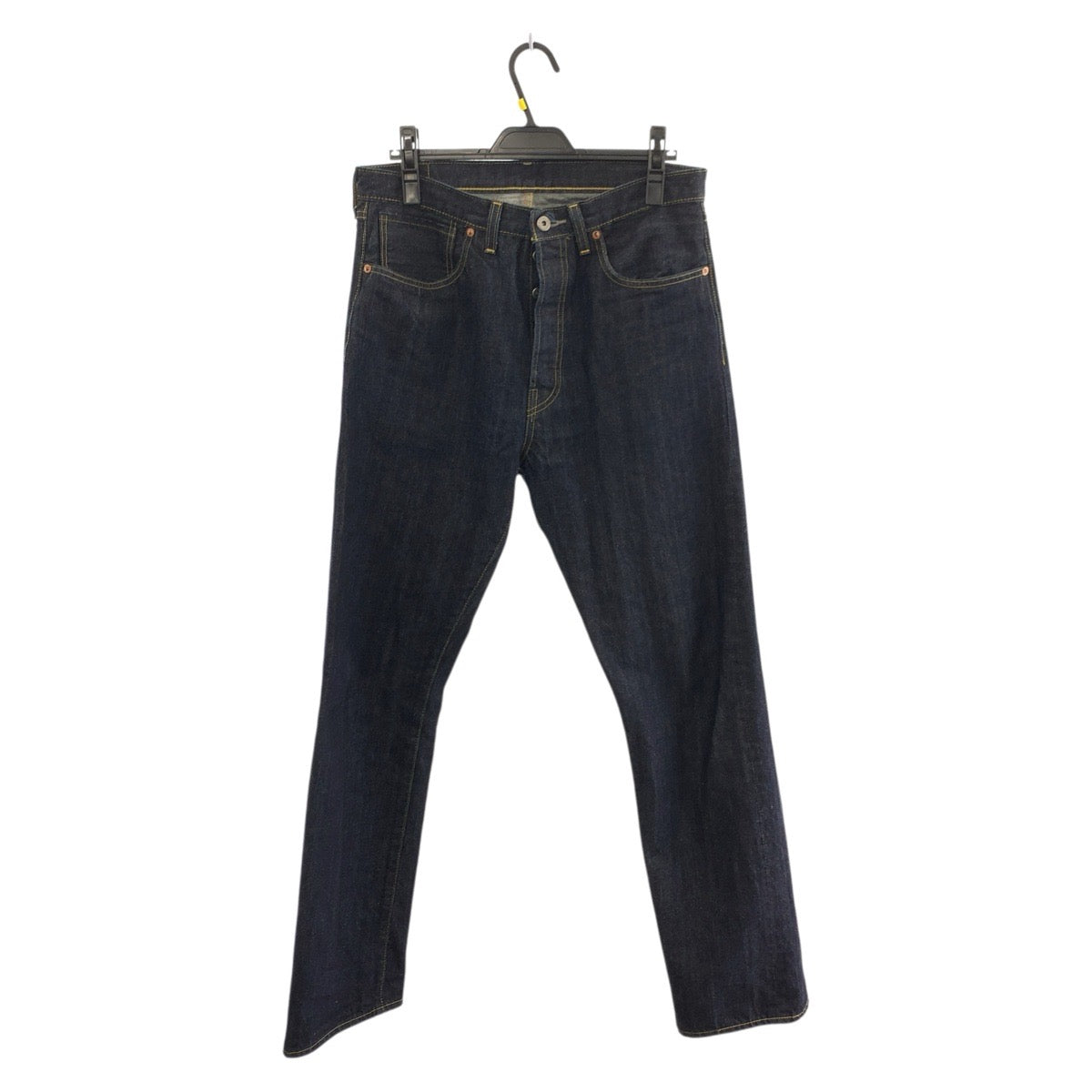 20443
Levi's S501XX Wartime Model Reproduction Size W34 Navy Silver Hardware Cotton / Leather Denim Pants Jeans Men's ABP