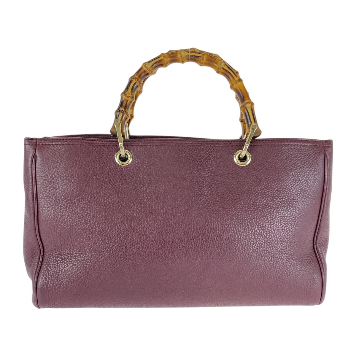 20447
GUCCI Bamboo Wine Red Bordeaux Gold Hardware Leather 323660 Handbag Shoulder Bag 2WAY Women's ABP56