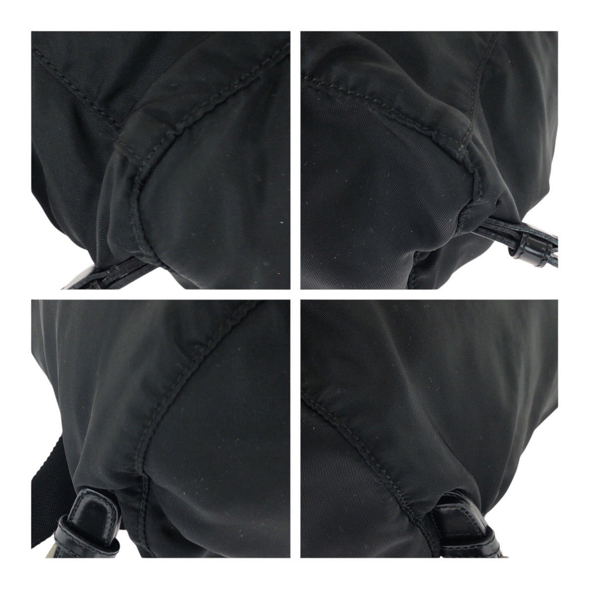 20448
PRADA プラダ ヴィンテージ テスート 三角ロゴプレート ブラック 黒 シルバー金具 ナイロン B1197F リュックサック バックパック レディース AB35