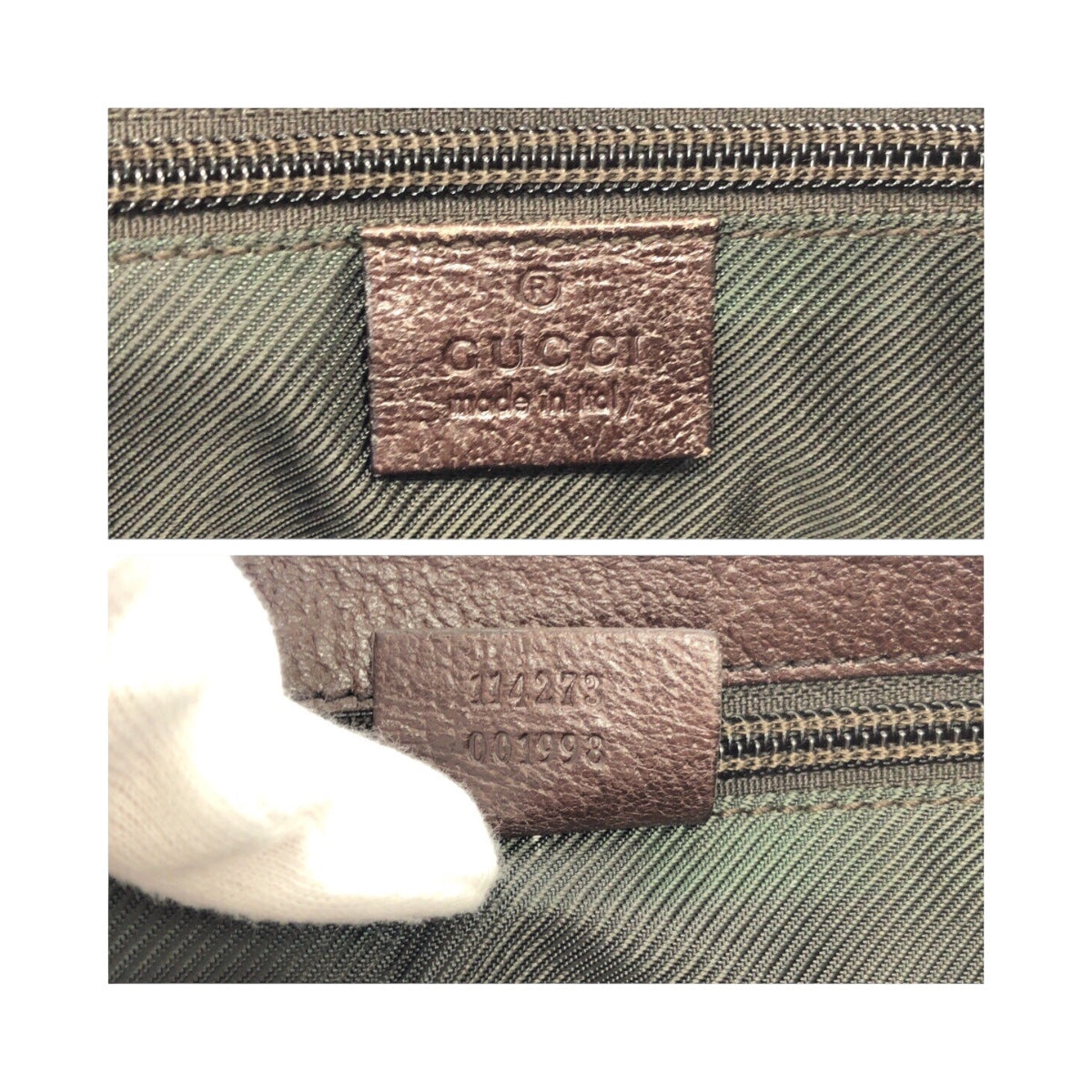 20449
GUCCI Beige Brown Silver Hardware GG Canvas / Leather 114273 Shoulder Bag Ladies ABP35