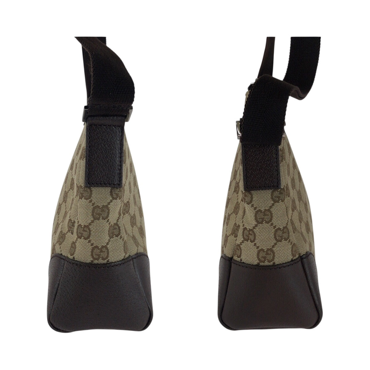 20449
GUCCI Beige Brown Silver Hardware GG Canvas / Leather 114273 Shoulder Bag Ladies ABP35