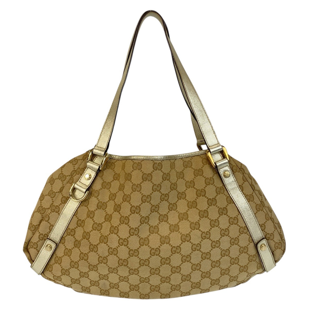20450
GUCCI グッチ ベージュ ゴールド金具 GGキャンバス 130736 トートバッグ ショルダーバッグ レディース AB36