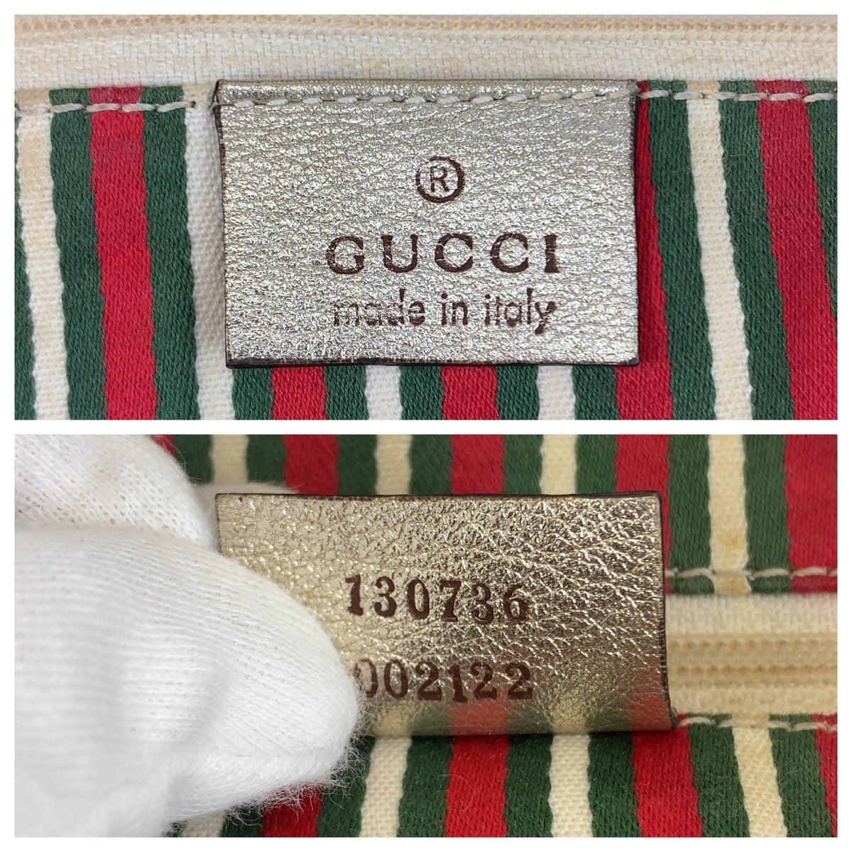 20450
GUCCI グッチ ベージュ ゴールド金具 GGキャンバス 130736 トートバッグ ショルダーバッグ レディース AB36
