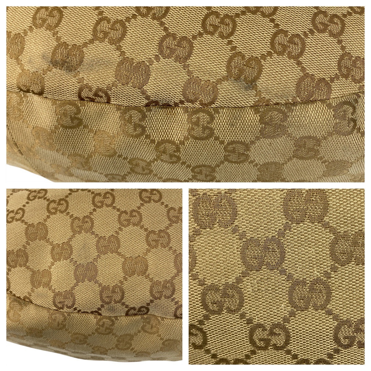 20450
GUCCI グッチ ベージュ ゴールド金具 GGキャンバス 130736 トートバッグ ショルダーバッグ レディース AB36