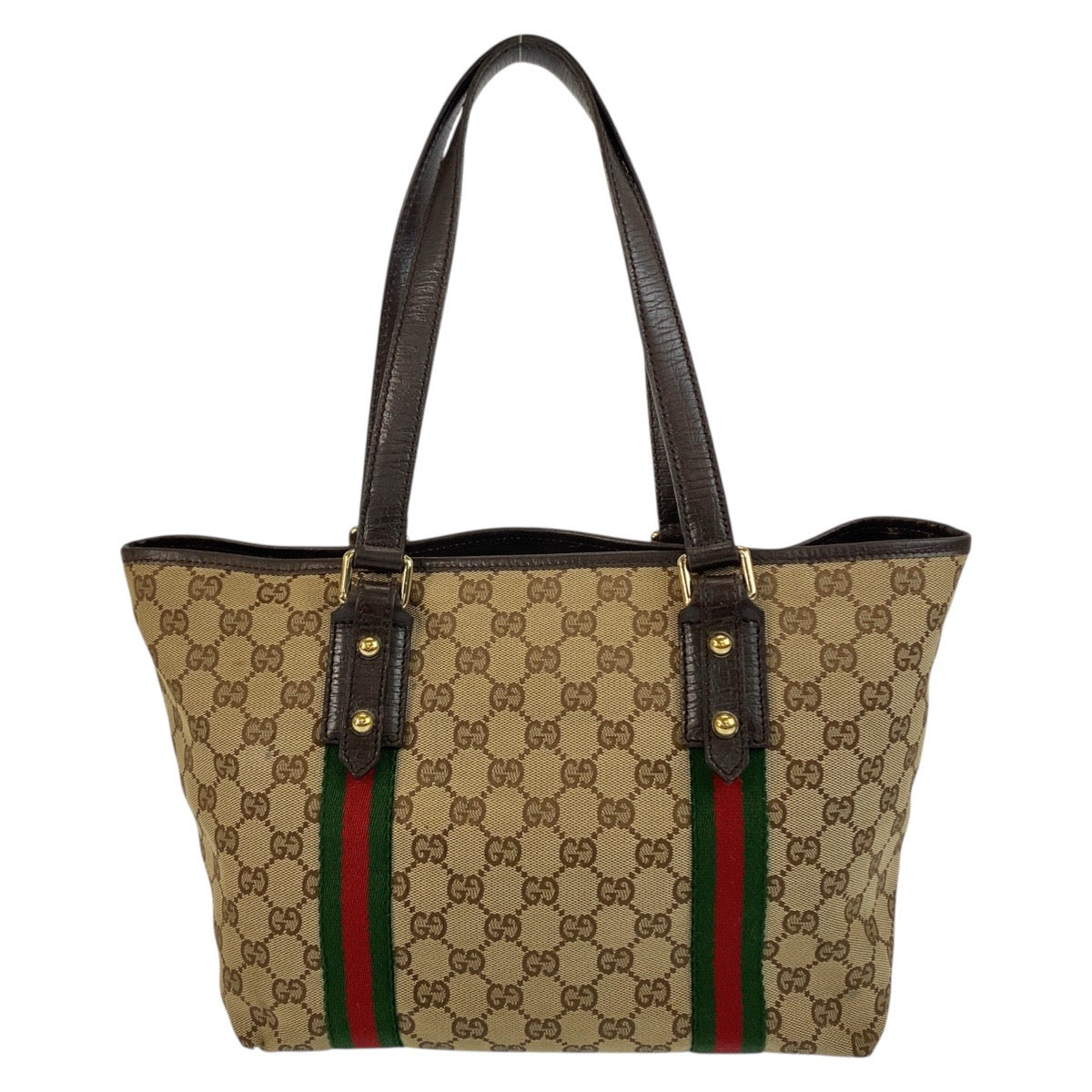 20452
GUCCI グッチ シェリーライン ベージュ ブラウン ゴールド金具 GGキャンバス / レザー 137396 トートバッグ ショルダーバッグ レディース B15