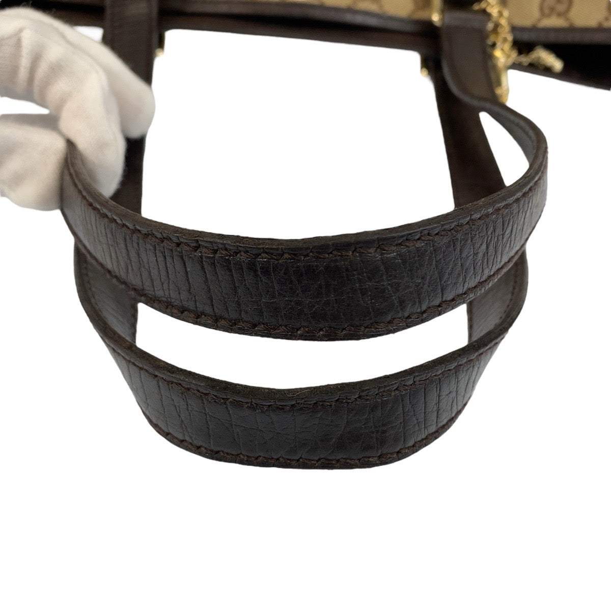 20452
GUCCI グッチ シェリーライン ベージュ ブラウン ゴールド金具 GGキャンバス / レザー 137396 トートバッグ ショルダーバッグ レディース B15