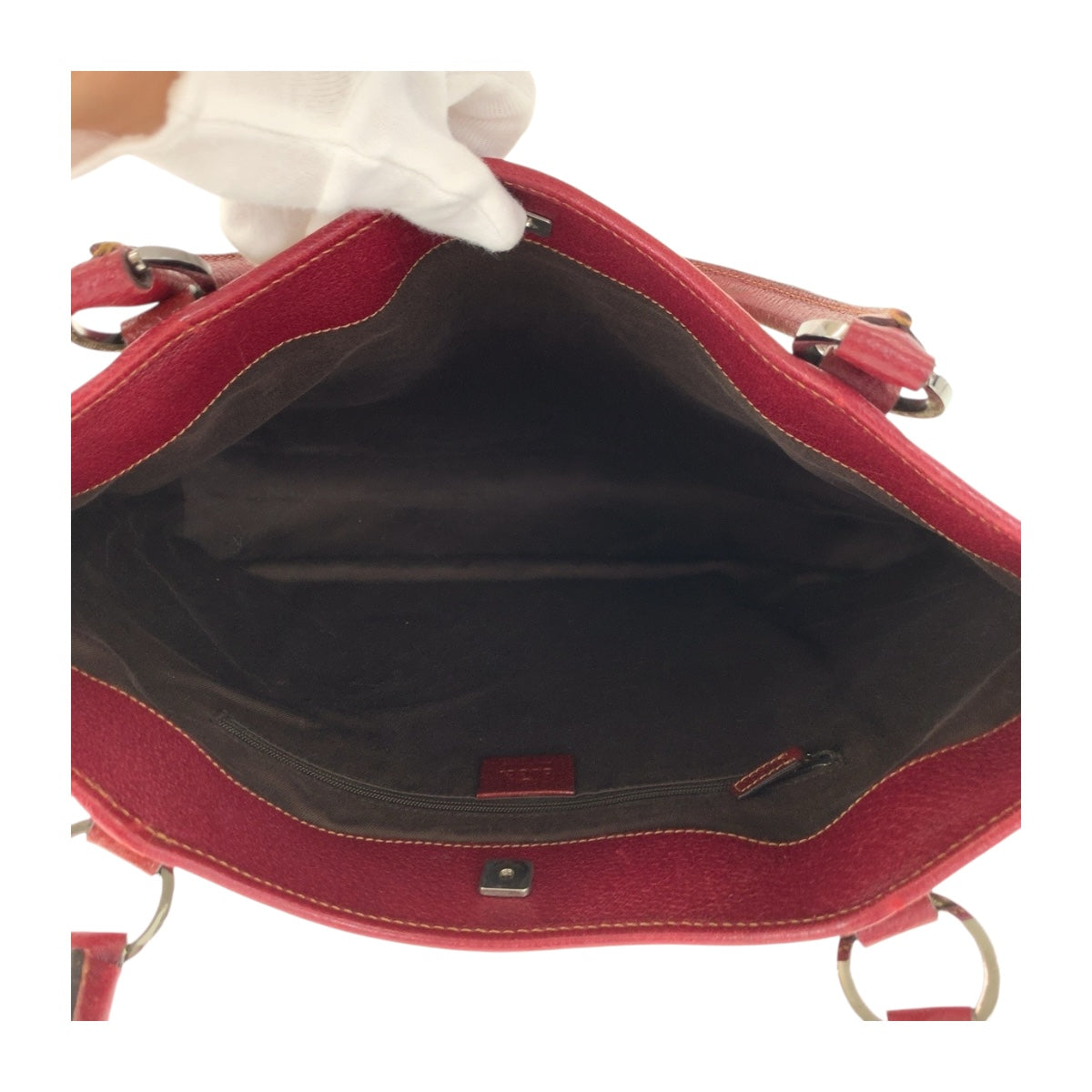 20453
GUCCI Gucci Beige Red Silver Hardware GG Canvas 113061 Tote Bag Shoulder Bag Women's ABP42