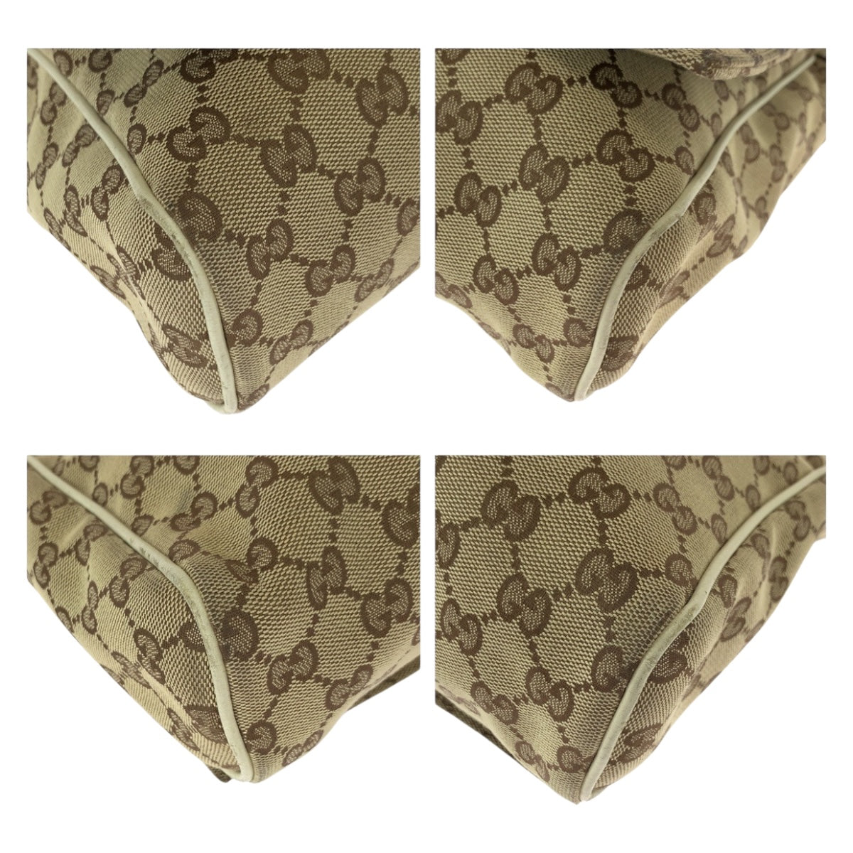 20454
GUCCI Beige Ivory Silver Hardware GG Canvas 146236 Shoulder Bag Messenger Bag Ladies AB21