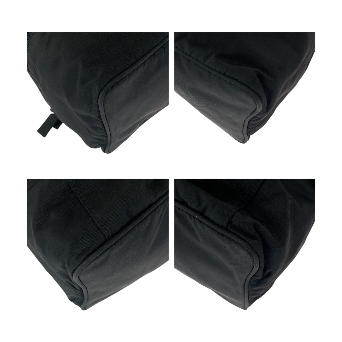 20455
PRADA プラダ テスート 三角ロゴプレート ブラック 黒 シルバー金具 ナイロン ハンドバッグ バニティバッグ レディース ABP33