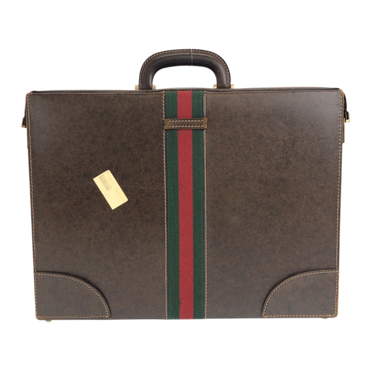 20456
GUCCI Vintage Sherry Line Old Gucci Brown Gold Hardware Leather Business Bag Trunk Attache Case Men's AB60